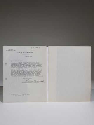 Typed Letter Signed by Franklin D. Roosevelt to Colonel E. Lester Jones Regarding the U. S. Marine Band, 1919