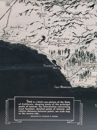 Item #1037 California Official Tourist Picture Map. Charles H. Owens