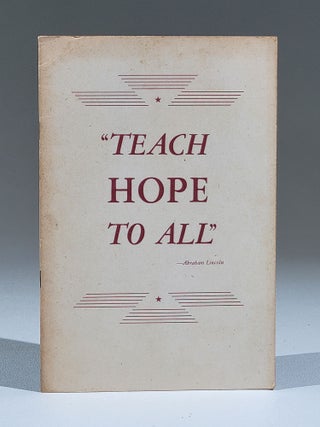 Item #1039 Teach Hope to All. Black Americana
