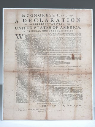 In Congress, July 4, 1776. A Declaration By the Representatives of the United States of America, in General Congress Assembled