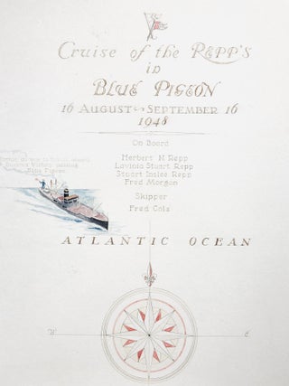 Cruise of the Repp's in Blue Pigeon, 16 August - September 16, 1948 (Original colored map)