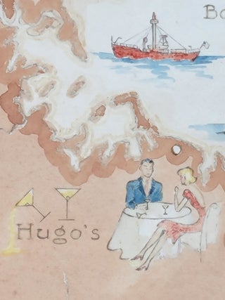Cruise of the Repp's in Blue Pigeon, 16 August - September 16, 1948 (Original colored map)