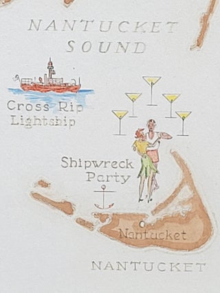 Cruise of the Repp's in Blue Pigeon, 16 August - September 16, 1948 (Original colored map)