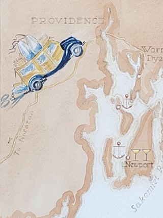 Cruise of the Repp's in Blue Pigeon, 16 August - September 16, 1948 (Original colored map)