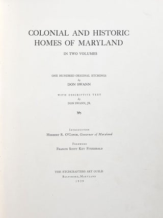 Colonial and Historic Homes of Maryland, One Hundred Original Etchings