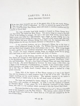 Colonial and Historic Homes of Maryland, One Hundred Original Etchings