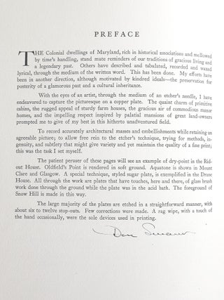 Colonial and Historic Homes of Maryland, One Hundred Original Etchings