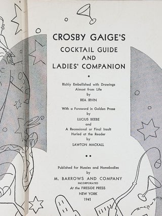 Crosby Gaige's Cocktail Guide and Ladies' Companion