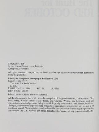 The Hunt for Red October (Signed)