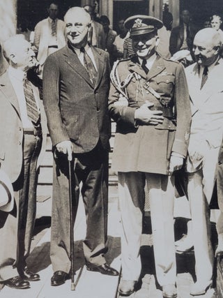 Item #1060 Photograph of President Franklin D. Roosevelt Standing Outside Farmington Country...