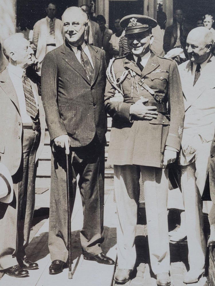 Item #1060 Photograph of President Franklin D. Roosevelt Standing Outside Farmington Country Club, Charlottsville, Virginia, July 4, 1936. Franklin Delano Roosevelt.