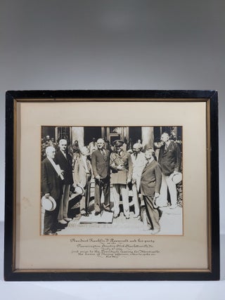 Photograph of President Franklin D. Roosevelt Standing Outside Farmington Country Club, Charlottsville, Virginia, July 4, 1936