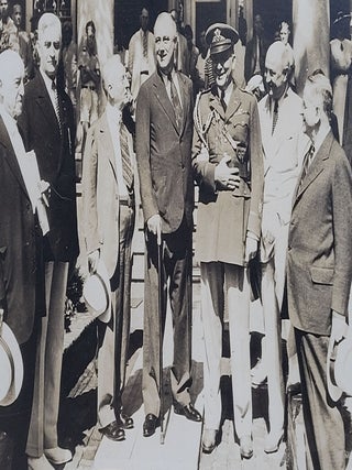 Photograph of President Franklin D. Roosevelt Standing Outside Farmington Country Club, Charlottsville, Virginia, July 4, 1936