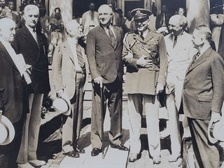 Photograph of President Franklin D. Roosevelt Standing Outside Farmington Country Club, Charlottsville, Virginia, July 4, 1936