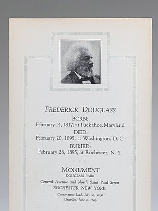 Souvenir of the Unveiling of the Rochester, New York Monument to Frederick Douglass