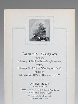 Souvenir of the Unveiling of the Rochester, New York Monument to Frederick Douglass