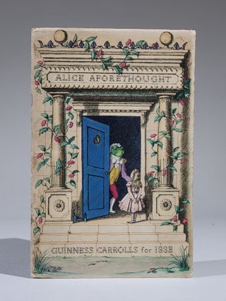 Item #1130 Alice Aforethought, Guiness Carrolls for 1938. Guinness