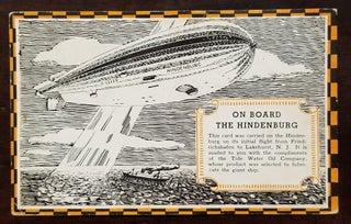 Item #11545 On Board the Hindenburg Postcard flown aboard the Hindenburg on her first flight...