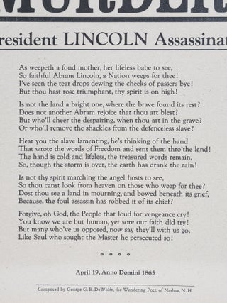 MURDER! President Lincoln Assassinated