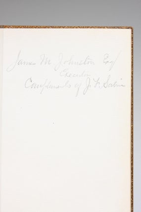 The Library of the Late Hon. George Bancroft: A Sketch of the Historical Manuscripts, Memoranda Concerning the Books and Pamphlets [with] a fine cabinet card photograph of Bancroft