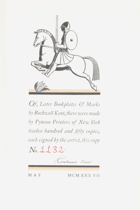Later Bookplates and Marks of Rockwell Kent (SIGNED, with Prospectus laid in)