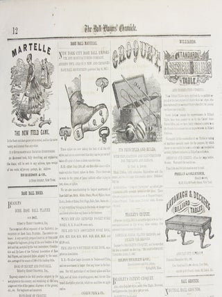 The Ball Players Chronicle: A Weekly Journal Devoted to the Interests of the American Game of Base Ball and Kindred Sports of the Field