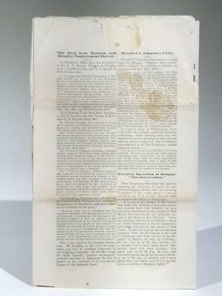 The Republican Party Vindicated--the Demands of the South Explained. Speech of Hon. Abraham Lincoln, of Illinois, at the Cooper Institute, N. Y. City, February 27, 1860