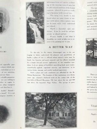 The Way to Health: St. Helena Sanitarium, California's Beauty Spot