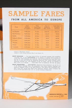 Now..Fly to Europe! Via Airship "Hindenburg" and American Airlines Inc.