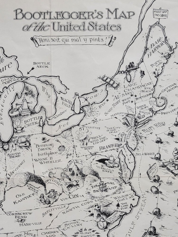 Item #1176 Bootlegger's Map of the United States. Edward McCandlish.