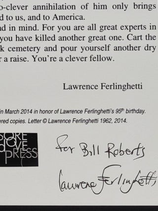 Letter to TIME Magazine (Signed)