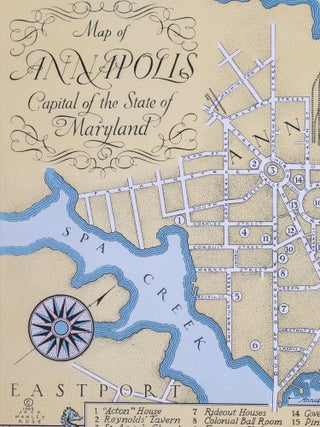 Item #1190 Map of Annapolis, Capital of the State of Maryland. Jack Manley Rosé