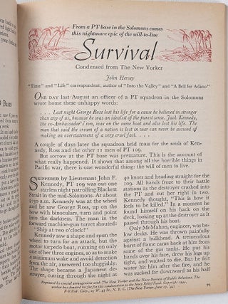 Survival: From a PT Base in the Solomons comes this nightmare epic of the will-to-live (in Reader's Digest, Vol. 45, No. 268)
