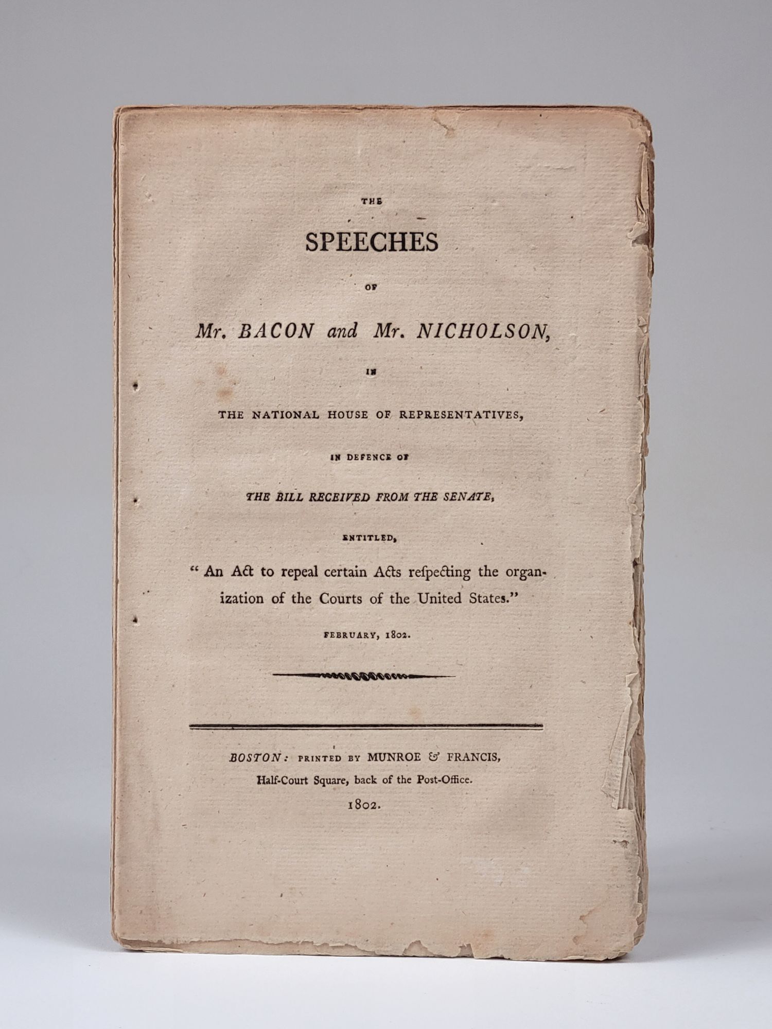 The Speeches of Mr. Bacon and Mr. Nicholson, in the National House of ...