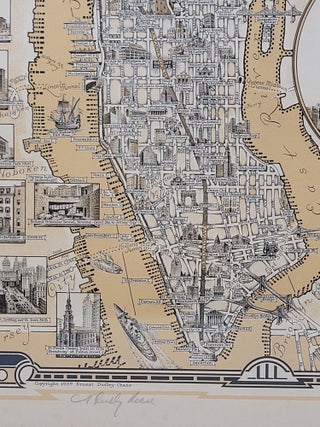 A Pictorial Map of that portion of New York City known as Manhattan, also showing parts of the Bronx