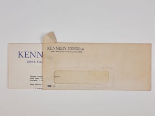 Typed Letter, Signed, on Presidential Campaign Letterhead Dated May 20, 1968, together with: 1) the original letter to which it replies, 2) a memorial card and thank you note in mailing envelope franked by Ethel Kennedy, and 3) the book "Assassination: Robert F. Kennedy 1925-1968," by the editors of UPI and Cowles