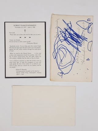 Typed Letter, Signed, on Presidential Campaign Letterhead Dated May 20, 1968, together with: 1) the original letter to which it replies, 2) a memorial card and thank you note in mailing envelope franked by Ethel Kennedy, and 3) the book "Assassination: Robert F. Kennedy 1925-1968," by the editors of UPI and Cowles
