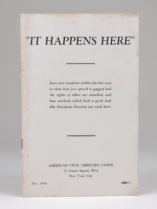 Item #1267 "It Happens Here": Just a few incidents within the last year to show how free speech...