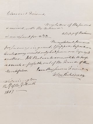 Holograph Letter to James Vaux, Regarding a Lease