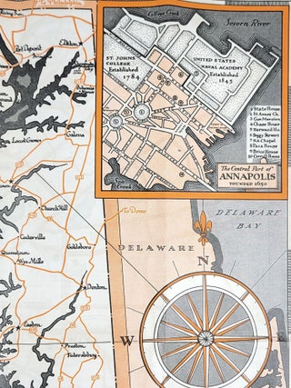 Map of Historic Baltimore, Showing Main Traffic Routes and Points of Interest