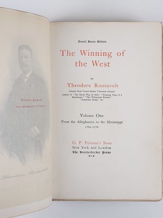 The Winning of the West (in 4 volumes, with manuscript leaf in volume I)