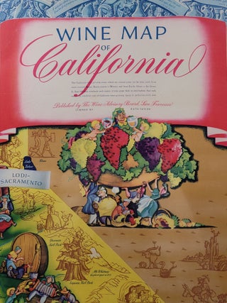 Item #1329 Wine Map of California. Ruth Taylor, White