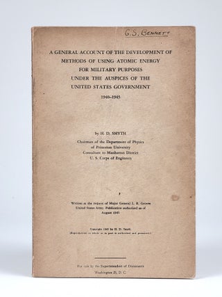 Item #1345 A General Account of the Development of Methods of Using Atomic Energy for Military...