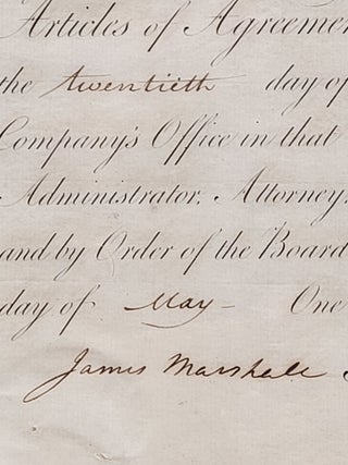 Signed Stock Certificate as President of the North American Land Company