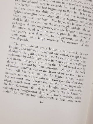 A Speech by The Prime Minister the Right Honourable Winston Churchill in the House of Commons August 20th, 1940
