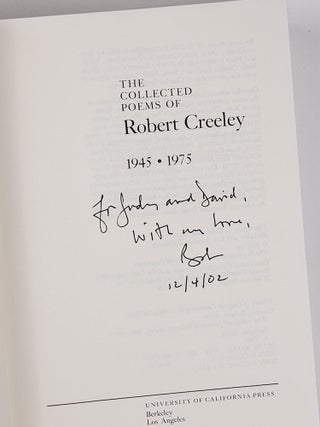 The Collected Poems of Robert Creeley, 1945-1975 (Signed)