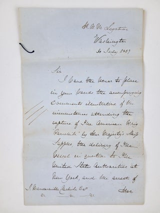 Item #1369 Letter Regarding American ship "Panchita," Accused of Slave Trading, Plus Two Other...