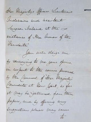 Letter Regarding American ship "Panchita," Accused of Slave Trading, Plus Two Other Letters on Legal Matters
