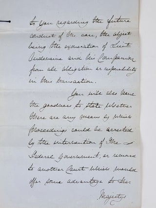 Letter Regarding American ship "Panchita," Accused of Slave Trading, Plus Two Other Letters on Legal Matters
