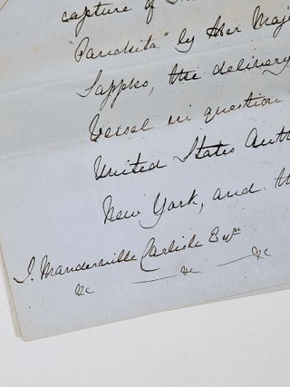 Letter Regarding American ship "Panchita," Accused of Slave Trading, Plus Two Other Letters on Legal Matters
